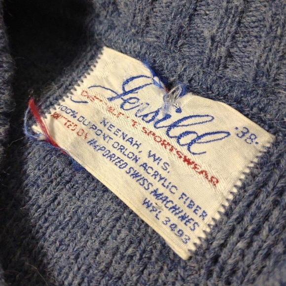 VTG 60S 70S ICELANDIC FAIR ISLE WINTER NORDIC SWEATER MADE IN USA SIZE 38 S/M - Picture 3 of 8